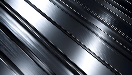 Obraz premium Abstract brushed chrome surface, metallic gradient texture