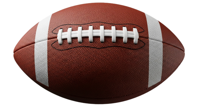 american football isolated on white