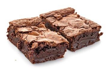 Clear Pixel Picture of Brownie Isolated on White or White Background,