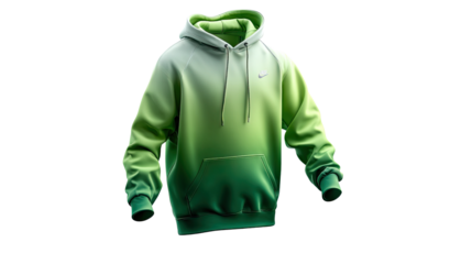 Gradient Hoodie: A modern studio shot of an isolated hoodie against a solid color background. showcasing a stylish and fashionable garment.
