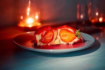 The most romantic sweet in the world, the iconic strawberry dessert with viral love, fresh strawberry, powdered milk brigadeiro and red caramel topping. Morango do amor