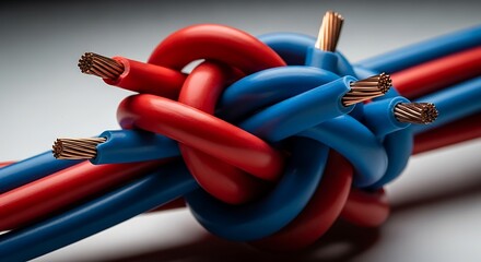 Tangled Electrical Cables: A Complex Web of Connection and Potential Disruption