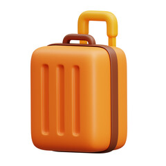 3D Illustration Suitcase has a travel vibe. Use for vacation advertisements and tourism brochures