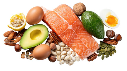 Healthy Foods: A visually appealing assortment of nourishing food items arranged to promote well-being, ideal for health-focused visual content.