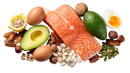 Healthy Foods: A visually appealing assortment of nourishing food items arranged to promote well-being, ideal for health-focused visual content.