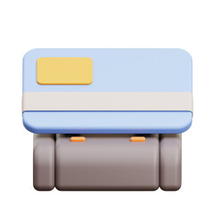 3d illustration credit card for online payment, for finance or e-commerce websites