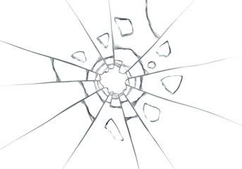 Realistic Broken Glass Crack Effect PNG Cut Out