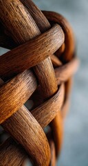 Close-up of intricate wooden weave