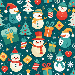 Spooky Seamless Halloween Background with Ghosts and Treats