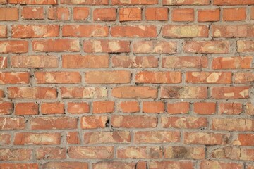 Texture of old brick wall as background, closeup