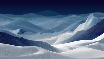 A serene, stylized view of mountains