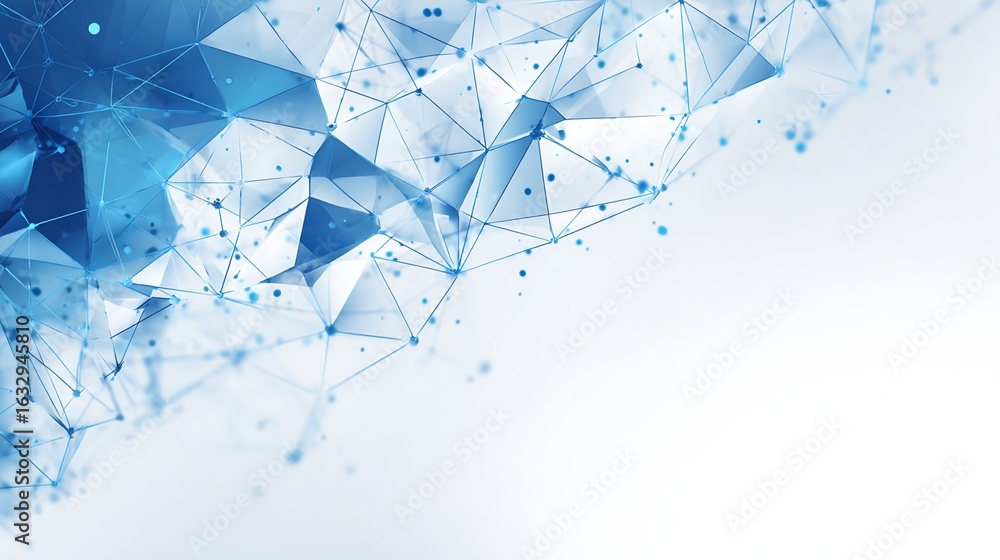 Poster abstract network of interconnected triangles