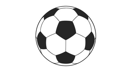 Detailed Soccer Ball Graphic with Classic Black and White Pattern for Sporting Concepts