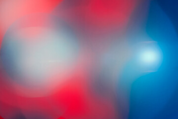 Police red and blue lights, blurred view