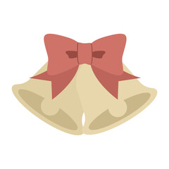 クリスマスの飾りにぴったりなかわいいベルのイラスト