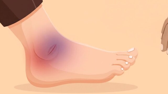 Illustration of Swollen and Red Leg Joints