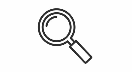 Magnifying Clarity: A Crisp, Isolated Line Art Illustration for Visual Exploration and Detail ________________________________________________________