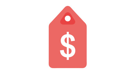 Obraz premium Stylized price tag illustration emphasizing commerce and retail affordability for various products