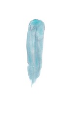 blue and pink watercolor brushstroke on a white background