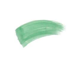 Abstract watercolor brush with strokes painted on a green background.