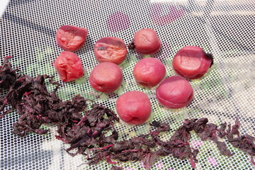 天日干しの梅干し