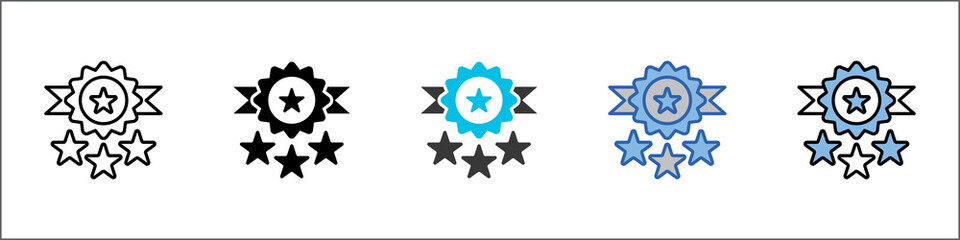 Badge Icon Pack Multistyle Illustration