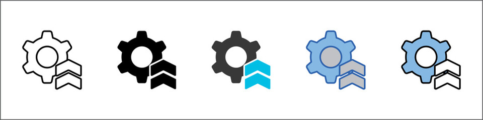 Upgrade Icon Pack Multistyle Illustration