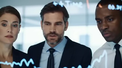 Business team analyzing data charts. - Powered by Adobe