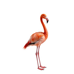 Obraz premium Elegant Flamingo Standing Gracefully with Vibrant Plumage Display