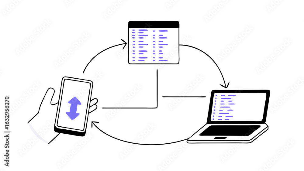 Poster digital technology data exchange cloud computing global business concept. businessman working on lap