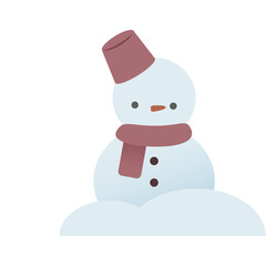 かわいい雪だるまイラスト