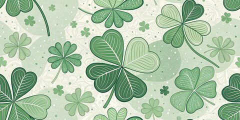 Vibrant green shamrock pattern brings luck and joy to any festive design project.