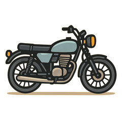 Old Motorcycle on white background