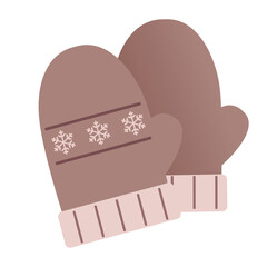 暖かい冬用手袋のイラスト