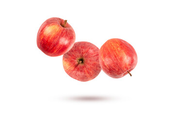 Red apples isolated on white