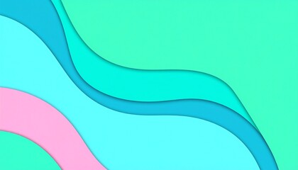 Abstract layered wavy design in pastel colors