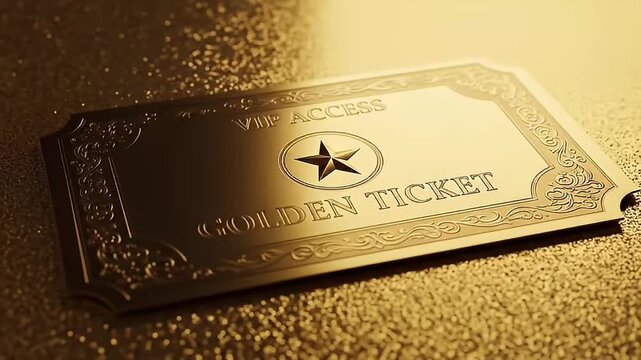 golden ticket vip access luxury premium reward