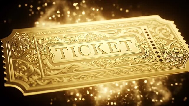 golden ticket luxury event access invitation
