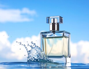 Perfume Bottle with Water Splash, Sky