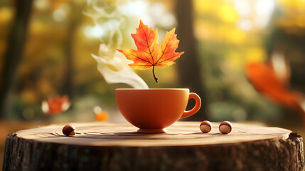 Floating Maple Leaf Tea Party