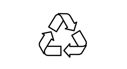 Obraz premium Simple recycling symbol conveys environmental awareness and responsibility message powerfully.