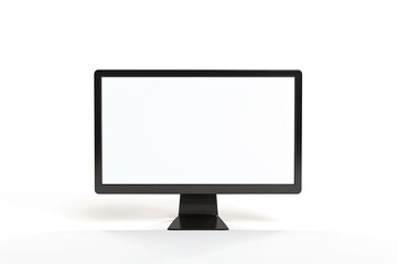 Premium Quality Image of Computer Monitor White Screen Isolated on White