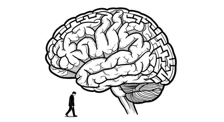 Overwhelmed mind: a conceptual illustration of mental struggles and challenges