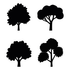 Majestic Trees Set 7 Vector Illustration