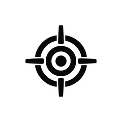 Obraz premium Black crosshair target symbol silhouette