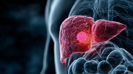 Health awareness on liver cancer detection a scientific view of human anatomy illustrations