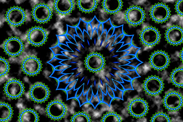 abstract fractal background with peacock feather