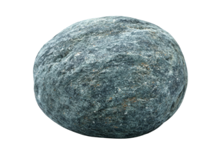 Smooth gray river rock isolated on black background, Isolated On White, Transparent Background, Png Cut Out