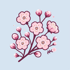 vector illustration of sakura flower