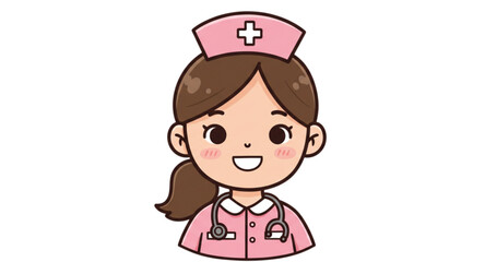 cartoon illustration of a nurse